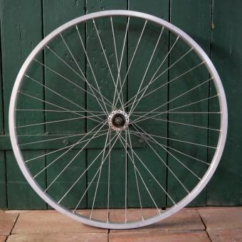 Hinterrad GRÜNERT, 26 Zoll(559), Alu, für Drahtreifen, SHIMANO Kassetten-Nabe für 7-fach, NOS 