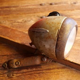 Scheinwerfer "Scharlach" für Fahrrad und Motorfahrrad, original 1930er J., gebr.    