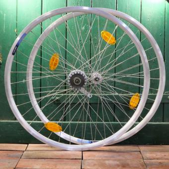 Laufradsatz ALESA X-Plorer, 28 Zoll (622), Alu Hochprofil-Felge, für Drahtreifen, Naben: SOMOS/SACHS S7, NOS 