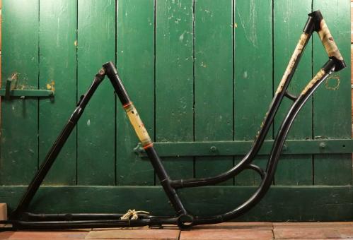 Fahrrad - Damenrahmen Schwanenhalsform "NSU" 28 Zoll, 1960er J., Originallack 