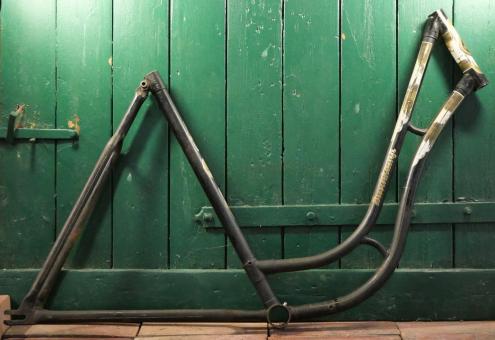 Fahrrad - Damenrahmen Schwanenhalsform "Buschkamp" 28 Zoll, 1950er J., Originallack 