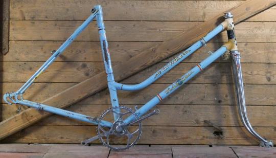 Fahrrad - Damenrahmen sportl. Form "Göricke Diavolezza", 1960er J., 28 Zoll, Originallack 