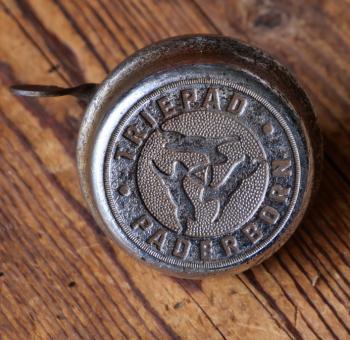 Fahrrad/Moped Klingel Deckel "Tripad", orig. 50er Jahre, verchromt 