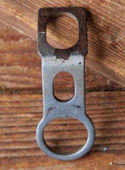 Carbidlaternenhalter/Winkelhalter, "Wanderer", verchromt, orig. 1930er Jahre, gebr. 