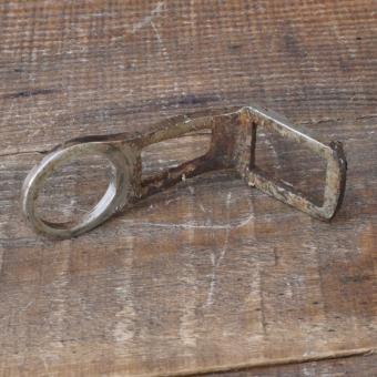Carbidlaternenhalter/Winkelhalter, vernickelt, orig. 1910er - 20er J., gebr. 