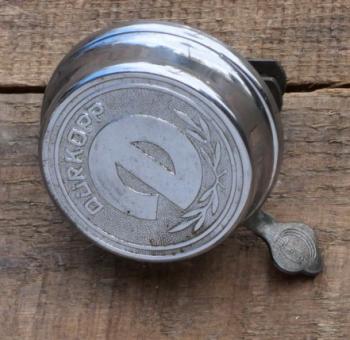 Fahrrad/Moped Klingel Deckel "Dürkopp", orig. 50er Jahre, verchromt 