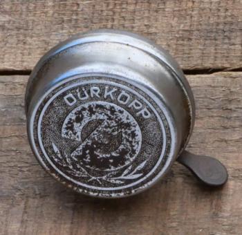 Fahrrad/Moped Klingel Deckel "Dürkopp", orig. 50er Jahre, verchromt 