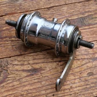 Nabe Hinterrad Fahrrad, F+S Torpedo Mod. 09 , Bj. 1952, verchromt, gebraucht 