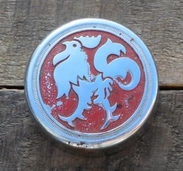 Fahrrad/Moped Klingel Deckel "HAHN IN BACKNANG", orig. 50er Jahre, verchromt, ohne Unterteil, siehe Bilder 