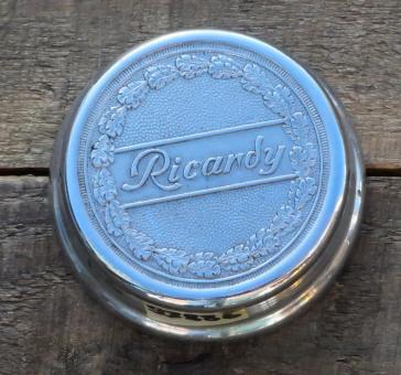 Fahrrad/Moped Klingel Deckel "RICARDY", orig. 50er Jahre, verchromt, ohne Unterteil, ggf. Gebrauchsspuren, siehe Bilder 