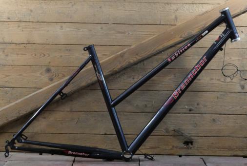 Fahrradrahmen für Tourenrad, Damen, 28 Zoll, Stahl, 80er J., hellblau-metallic, NOS 