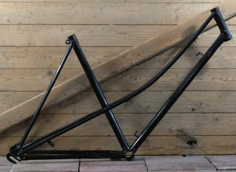 Fahrradrahmen für Tourenrad, Damen, 28 Zoll, Stahl, 80er J., schwarz, NOS 