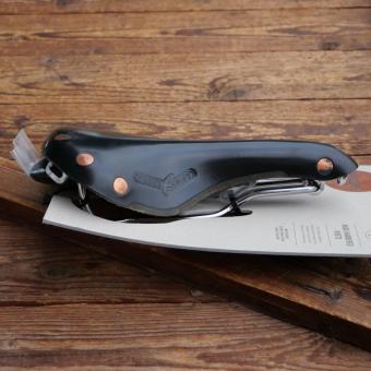 Sattel "Brooks Swift", Herren, für Rennrad, Leder, schwarz, Breite ca. 16 cm, Länge ca. 27cm, Neuware 