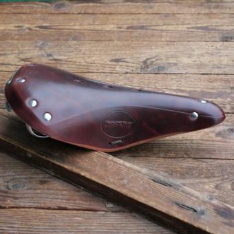 Sattel "YAK", Herren, für Rennrad, Leder, braun, Breite ca. 17 cm, Länge ca. 29cm, Neuware 