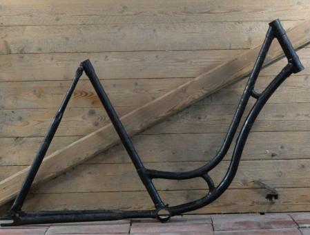 Fahrradrahmen Wanderer, Damenausführung für Ballonrad, schwarz, 26 Zoll, 1930er Jahre 