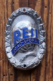 Steuerkopfschild RESI/Berlin, 30er-50er Jahre, Spritzguss lackiert, NOS 