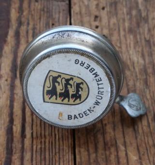 Fahrrad/Moped Klingel Motiv Wappen Baden-Württemberg, orig. 50er Jahre, gebr. 