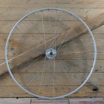 Hinterrad 27 Zoll (630), 1970er J., für Rennrad, MAVIC Schlauchreifenfelge, Nabe: NORMANDY Hochflansch, gebr. 