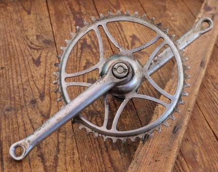 Tretlager RENAK, für Tourenrad, DDR orig. 50er-80er Jahre, verchromt, Glockenlager, gebr. 