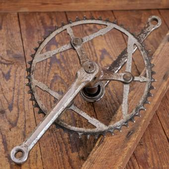 Tretlager universal für Sportrad, orig. 50er Jahre, verchromt, BSA-Keillager, gebr. 