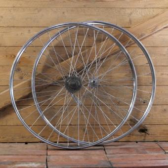 Laufradsatz mit Westwood-Felgen 26 Zoll (559), verchromt, 1970er/80er J., gebr. 