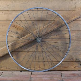 Vorderrad mit Chrom-Felge 26 Zoll (559), 1970er/80er J., Union-Nabe, gebr. 