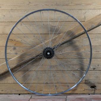 Hinterrad mit Van Schotthorst Niro-Felge 28 Zoll (622), 1990er J., mit Sachs-Nabe, gebr. 