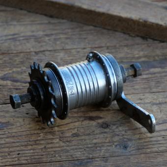 Nabe Hinterrad Fahrrad, F&S Duomatic 2-Gang, 70er J., gebr. 