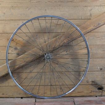 Vorderrad mit Regida-Felge 26 Zoll (559), verchromt, 1970er/80er J., KB-Nabe, gebr. 