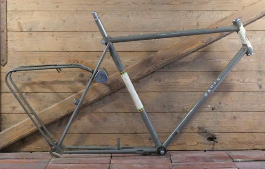 Fahrradrahmen BAUER Mod. Sport, für Sportrad, Herren, 26 Zoll, Stahl, 60er J., grau/weiß, gebr. 