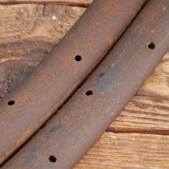 Wulstfelgensatz 28 Zoll (635), 10er-30er J., ohne Lack, gebr. 