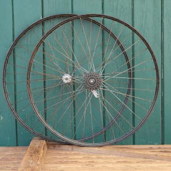 Laufradsatz 28 Zoll (622) für Drahtbereifung, 1951, F&S Torpedo, gebr. 