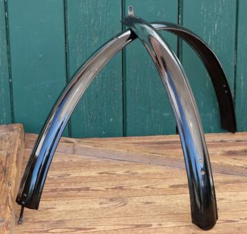 Schutzbleche Satz GRITZNER, 28 Zoll, Herrenausführung, 10er/20er J., schwarz, gebr. 