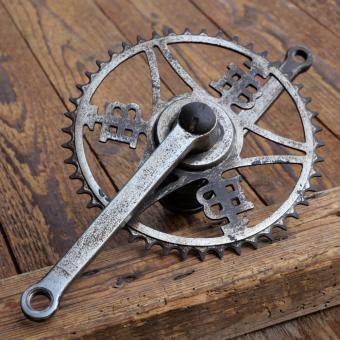 Tretlager für BISMARCK Tourenrad, orig. 30er-50er Jahre, verchromt, Glocken-Vierkant, gebr. 