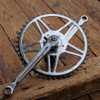 Tretlager universell für Sport-/Rennrad, orig. 50er Jahre, verchromt, BSA-Keillager, gebr. 