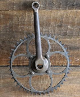 Kurbel rechts für BRENNABOR, orig. 10er/20er Jahre, vernickelt, für Keillager, gebr. 