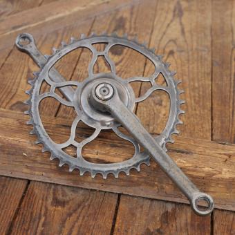 Tretlager HERCULES für Tourenrad, orig. 20er/30er Jahre, vernickelt, Glocken-Vierkant, gebr. 