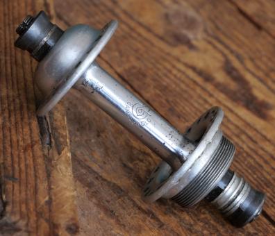 Nabe Hinterrad Fahrrad, CAMPAGNOLO, original 50er/60er J., Stahl verchromt/Alu-Flansch, gebraucht 