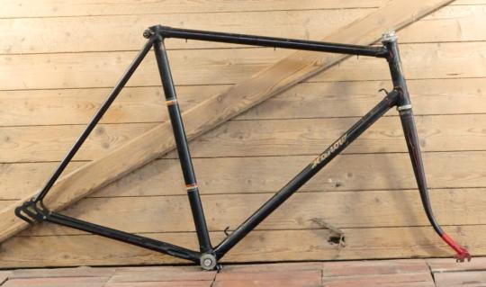 Fahrradrahmen HANOW/Berlin, für Rennrad, Herren, 50er J., 27/28 Zoll, Stahl, schwarz, gebr. 