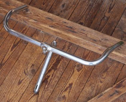 Fahrradlenker, original 50er/60er Jahre, Englische Form mit Vorbau, verchromt, gebr. 