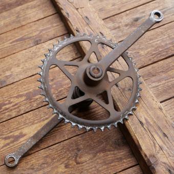 Tretlager NSU, für Tourenrad, orig. 40er/50er Jahre, verchromt, Glockenlager, gebr. 