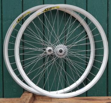 Laufradsatz für Drahtbereifung 28 Zoll (622), 1990er J., für Rennrad,  MAVIC Felgen CAMPAGNOLO Naben, gebr. 