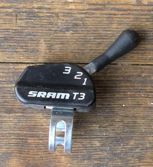 Schalthebel F&S 3-Gang, "SRAM", schwarz, orig. 80-90er Jahre 